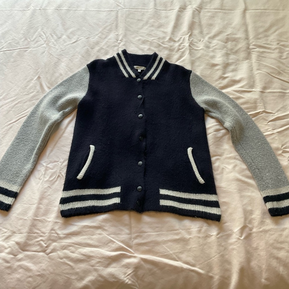Honey Belle Navy and Cream Striped Jacket